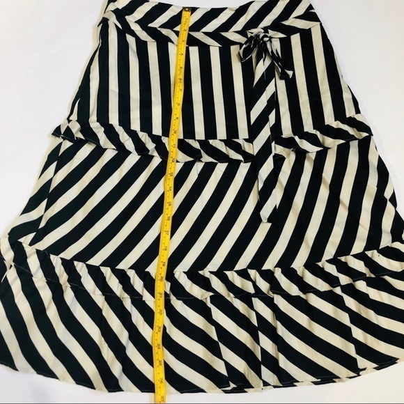 Ann Taylor Loft Fun Ruffled Stripe A Line Skirt Size 2 - Picture 5 of 6